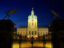 Nering-Eosander Building, Schloss Charlottenburg, lit up at night.