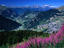 Val de Bagnes from slopes above Verbier on Haute Route walk.