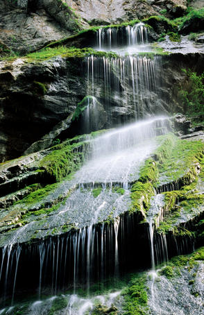 Cascade, Wimbachtalklamm gorge, Konigssee-Wimbachtal walk.