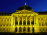 19th century Palais Royal (Royal Palace) in Brussels at twilight.