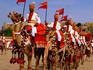 Decorated camels and riders, Desert Festival.