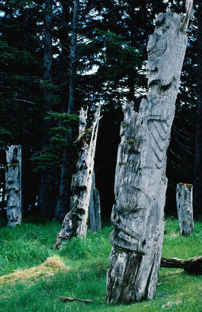 Haida Indian mortuary poles, Anthony Island.