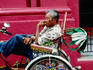 Tourist trishaw and driver in Dutch Square.