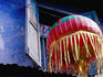 Lantern haning over alley in Chinatown.