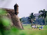 Wall and golf course, Intramuros.