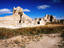 Rock formations in desert.