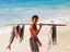 Fisherman on beach, Seychelles