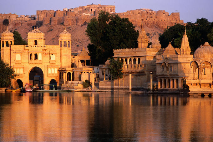 Gadi Sagar reflected on water.