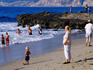 People on beach at Ellen Scripps Park, La Jolla.