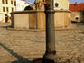 Water pump and fountain in Masarykovo Square in Znojmo, Znojemska Wine Region.