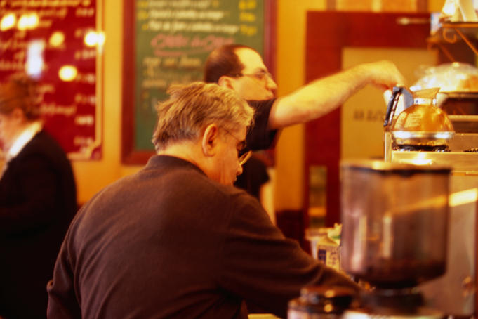 Coffee making at Cafe Vienne.