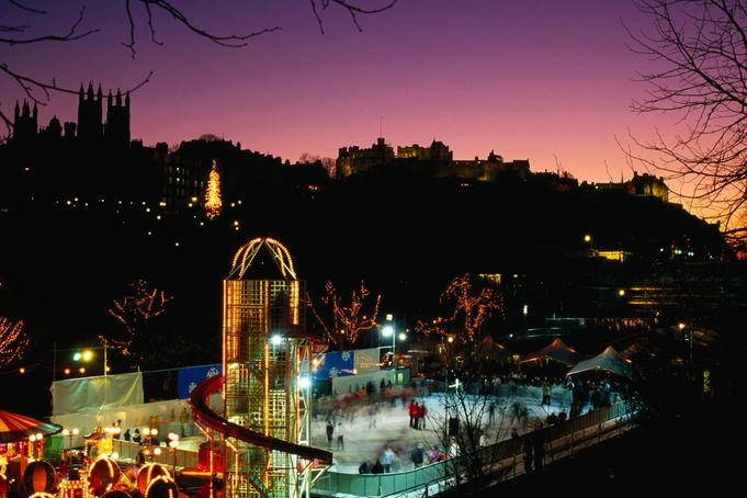 Princes Street Gardens at Christmas.