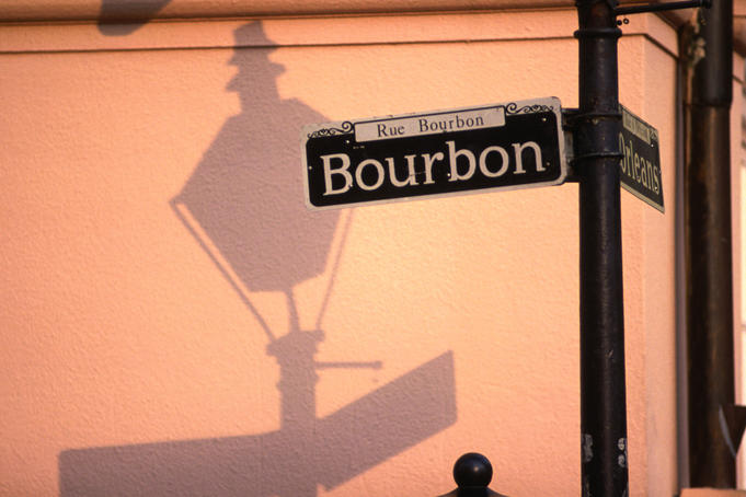 Sign for Bourbon Street.
