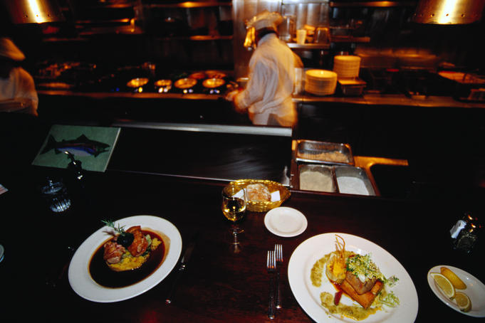 Food at The Brooklyn Cafe and Oyster Bar Lounge.