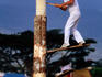 Woodchopper in competition, Cairns Show.