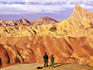 Zabriskie Point, looking toward Manly Beacon, clearing storm clouds.