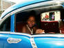 Young woman in 1956 Chevrolet Bel-Air.