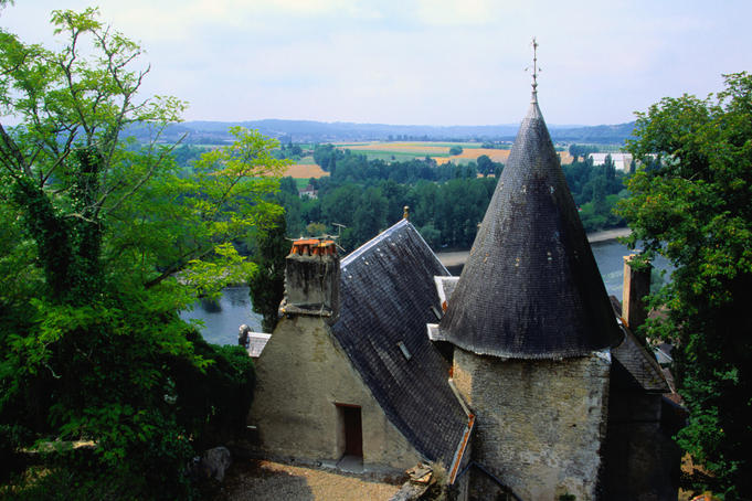 One of many traditional churches and houses that sit on the banks of the Dordogne and Vezere Rivers - Vezere Valley, Perigord