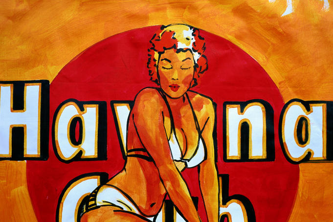 Painting of logo for Havana Club.