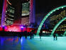 Skaters watching annual WinterCity Festival from Nathan Phillips Square.