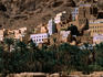 Typical Hadramawt village with date plantation in foreground.