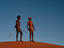 Kalahari Bushmen, sand hill, South Africa