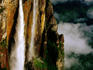 Aerial of 979m-high Angel Falls.
