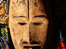 Cameroon Bamalican mask in craft shop.