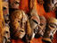 Masks in craft shop.