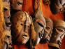 Masks in craft shop.