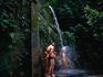 People standing in waterfall, Paineiras, Floresta da Tijuca.
