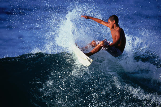 Surfer at Arpoador, Ipanema.