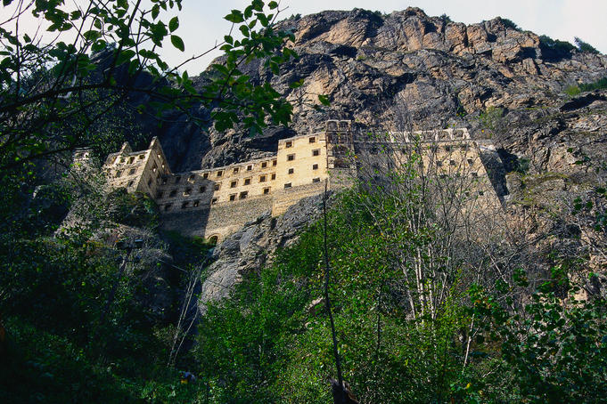 The Greek Orthodox Monastery that clings to a sheer rock face was founded in Byzantine times and abandoned in 1923 after the creation of the Turkish Republic - Sumela, Black Sea Coast