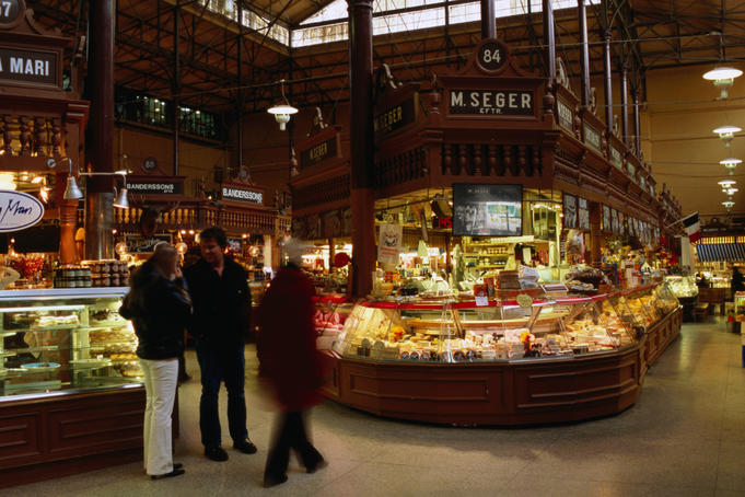 Ostermalmshallen indoor market.