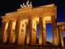 Brandenburg Gate at dusk.