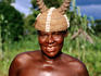 Betamaribe (Somba) woman wearing horned beanie.