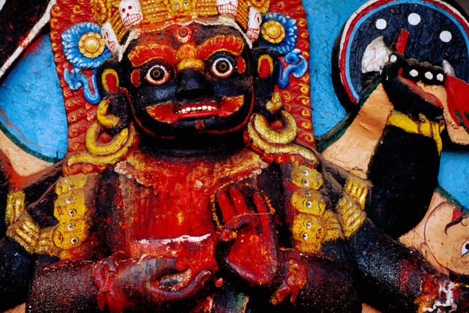 Kala (Black) Bhairav in Durbar Square.