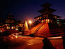 Durbar Square at dusk.