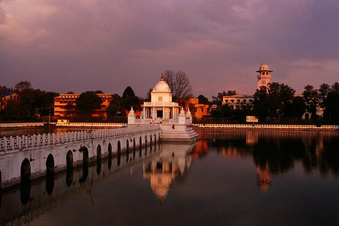 Shiva Temple at sunset.