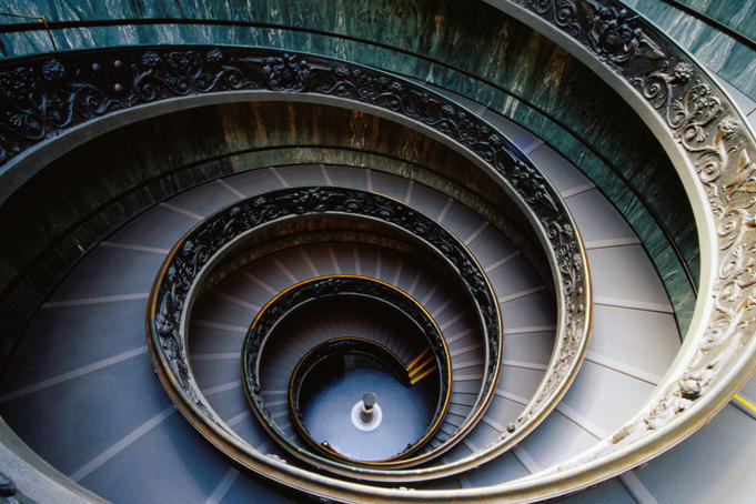 Spiral Ramp stairway (1932) in Vatican Museums.