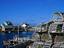 Lobster pots on harbour at Peggy's Cove, outside Halifax.