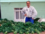Man selling parsley in street market, Sultanahmet.