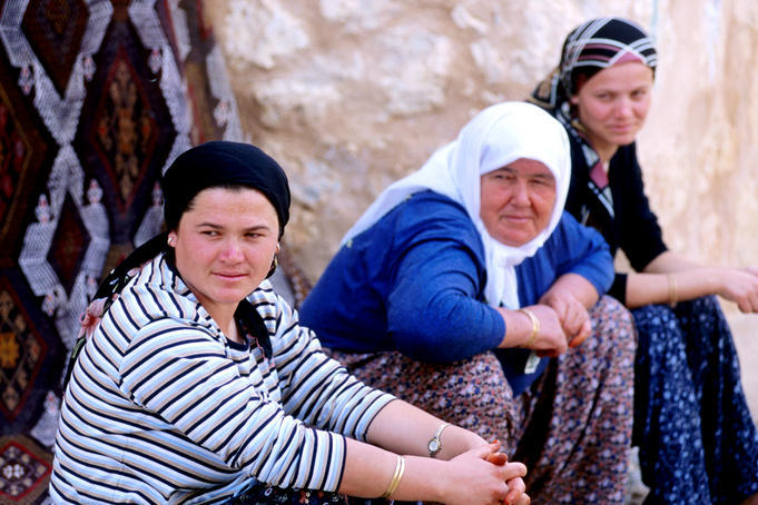 Women watching traffic.