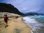 People walking on Bahia das Gatas.