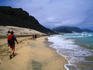 People walking on Bahia das Gatas.