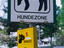 Dog zone sign in park, Vienna