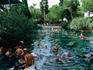 Bathers in Pamukkale thermal baths.