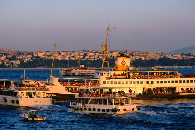 Ferries on Golden Horn.