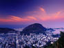 Districts of Lagoa, Copocabana and Ipanema at dawn.