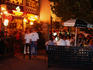 Lygon Street Italian restaurants at night.